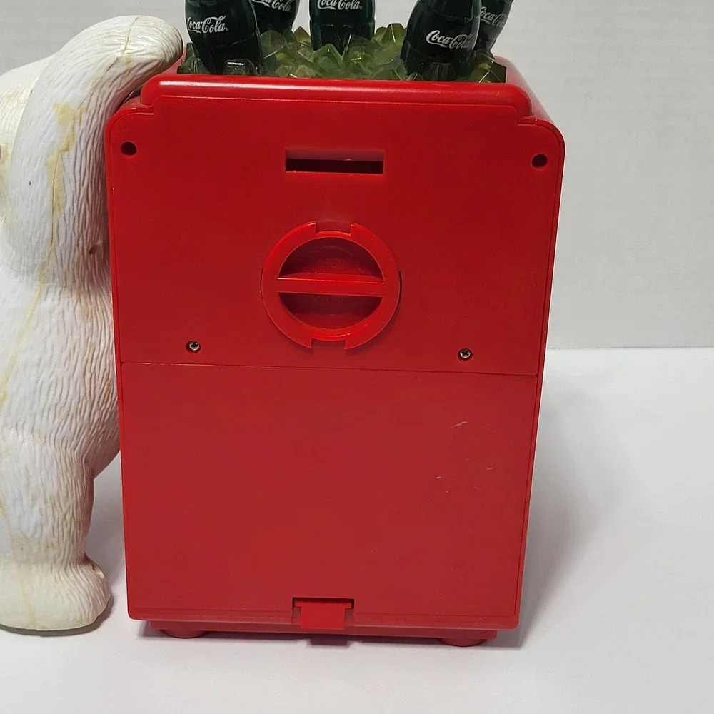 Coca-Cola Polar Bear Soda Cooler Desk Clock and Coin Bank Vintage Advertising*